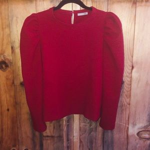 Zara blouse with fierce shoulders.